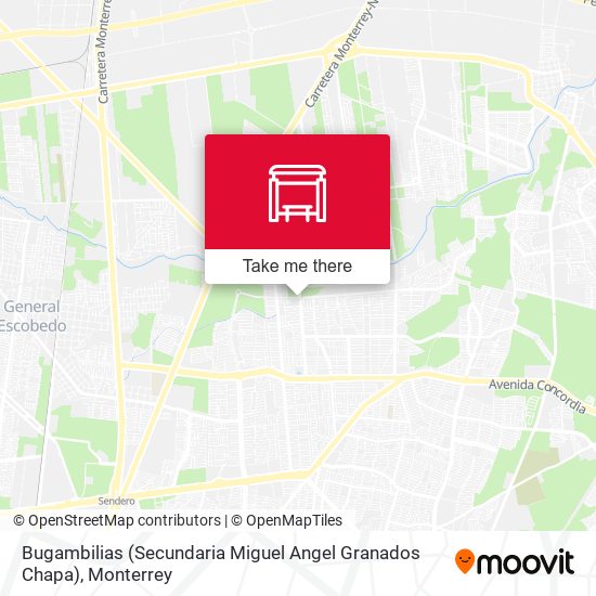 Mapa de Bugambilias (Secundaria Miguel Angel Granados Chapa)