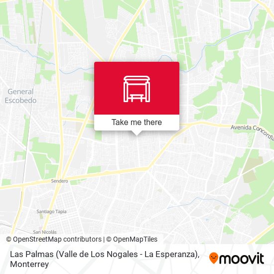 Mapa de Las Palmas (Valle de Los Nogales - La Esperanza)