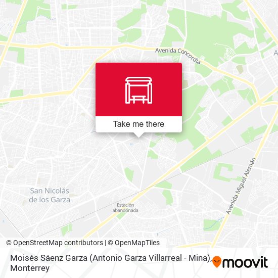 Moisés Sáenz Garza (Antonio Garza Villarreal - Mina) map