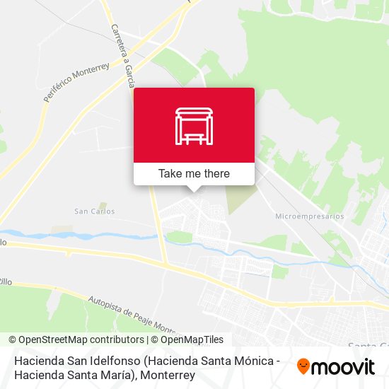 Hacienda San Idelfonso (Hacienda Santa Mónica - Hacienda Santa María) map