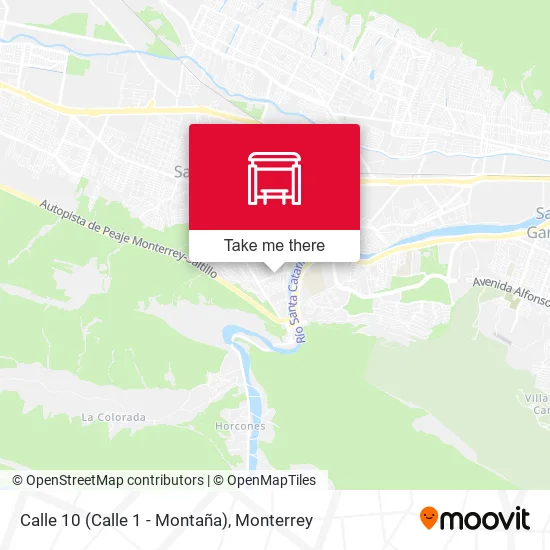 Mapa de Calle 10 (Calle 1 - Montaña)