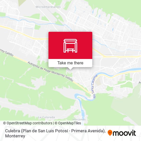 Culebra (Plan de San Luis Potosí - Primera Avenida) map