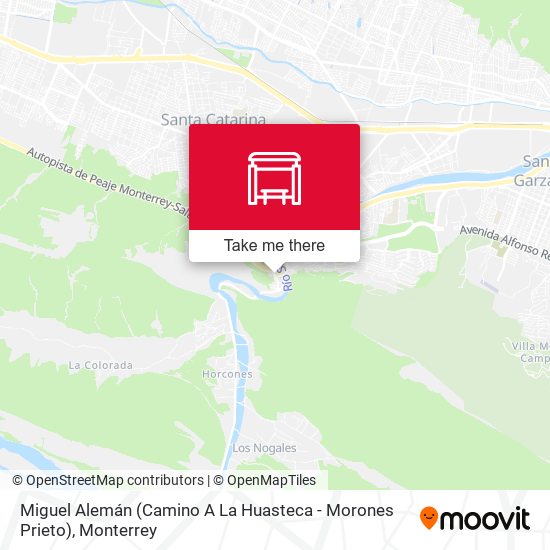 Mapa de Miguel Alemán (Camino A La Huasteca - Morones Prieto)