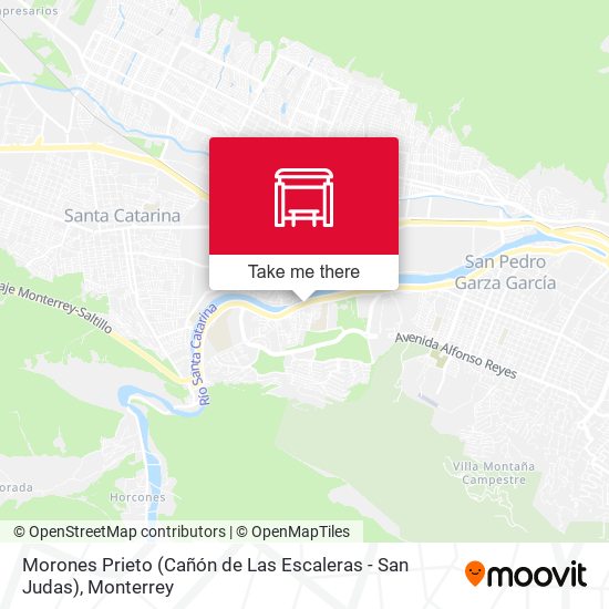 Morones Prieto (Cañón de Las Escaleras - San Judas) map