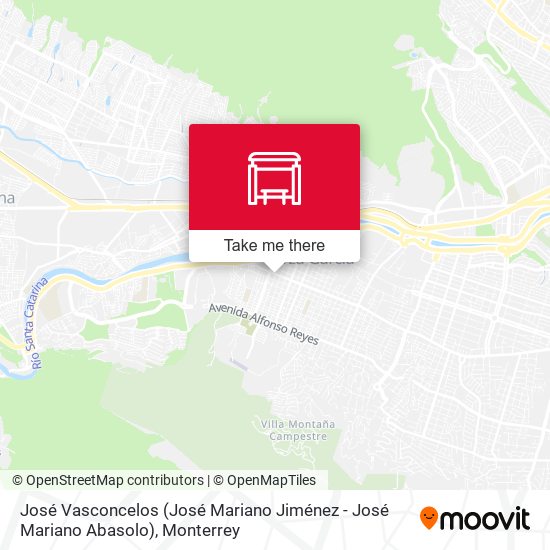 José Vasconcelos (José Mariano Jiménez - José Mariano Abasolo) map