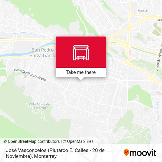 José Vasconcelos (Plutarco E. Calles - 20 de Noviembre) map