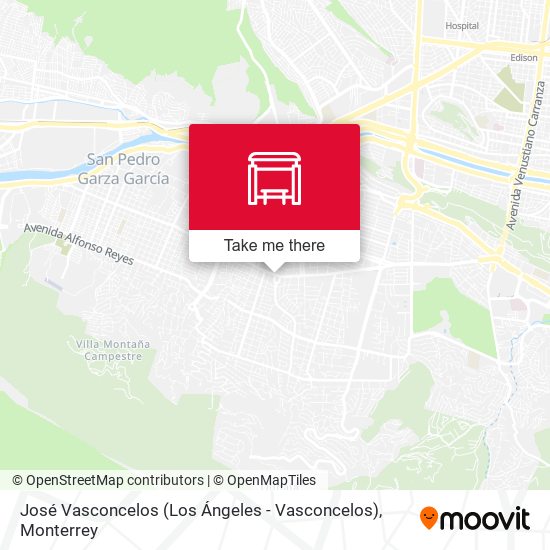 José Vasconcelos (Los Ángeles - Vasconcelos) map