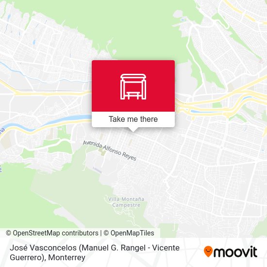 José Vasconcelos (Manuel G. Rangel - Vicente Guerrero) map