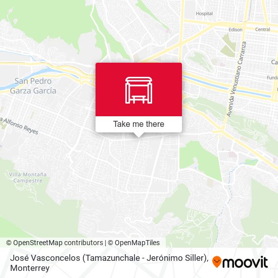José Vasconcelos (Tamazunchale - Jerónimo Siller) map