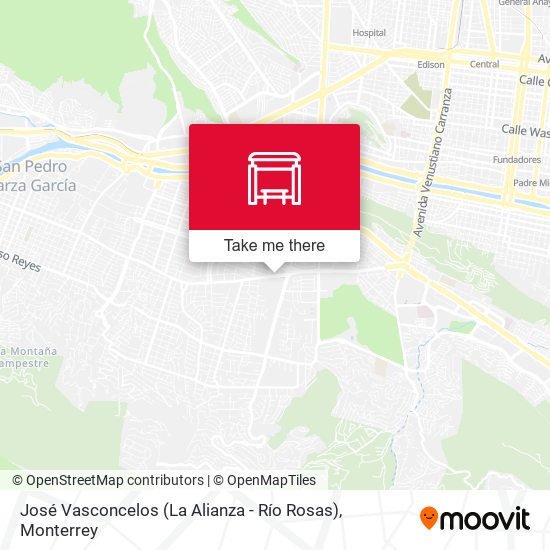 Mapa de José Vasconcelos (La Alianza - Río Rosas)