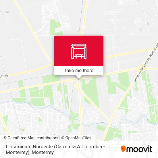 Mapa de Libramiento Noroeste (Carretera A Colombia - Monterrey)