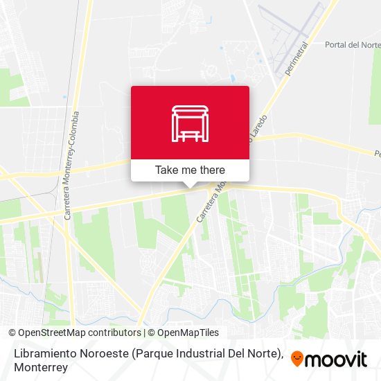 Mapa de Libramiento Noroeste (Parque Industrial Del Norte)