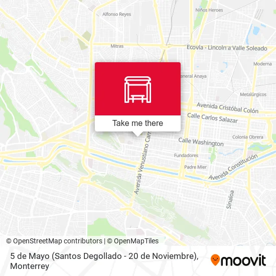Mapa de 5 de Mayo (Santos Degollado - 20 de Noviembre)