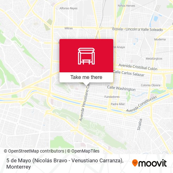 Mapa de 5 de Mayo (Nicolás Bravo - Venustiano Carranza)