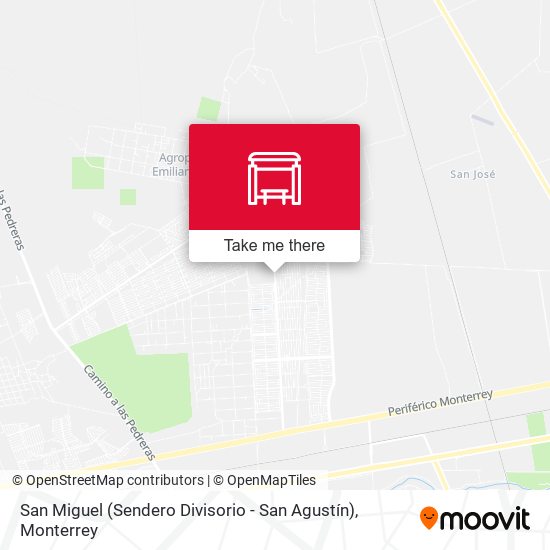 Mapa de San Miguel (Sendero Divisorio - San Agustín)