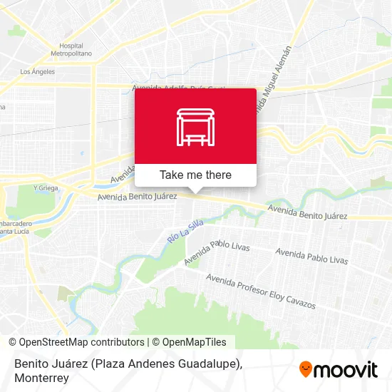 Benito Juárez (Plaza Andenes Guadalupe) map