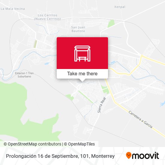 Prolongación 16 de Septiembre, 101 map