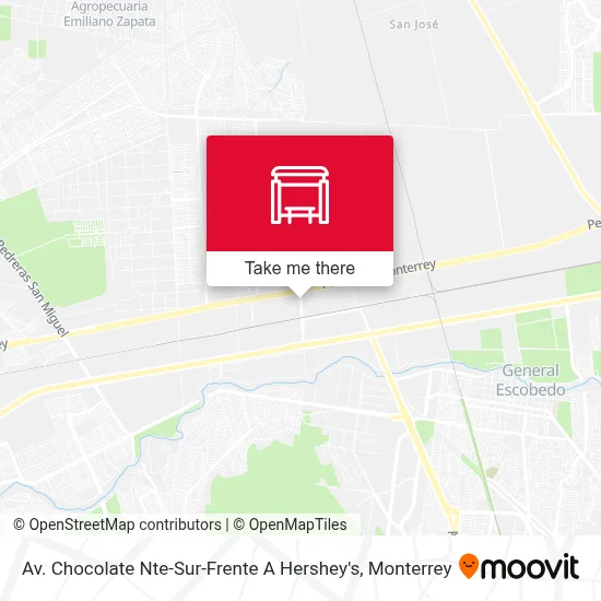Av. Chocolate Nte-Sur-Frente A Hershey's map
