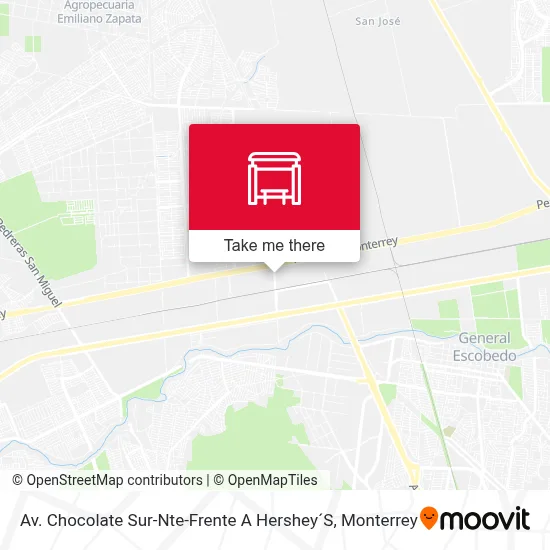 Av. Chocolate Sur-Nte-Frente A Hershey´S map