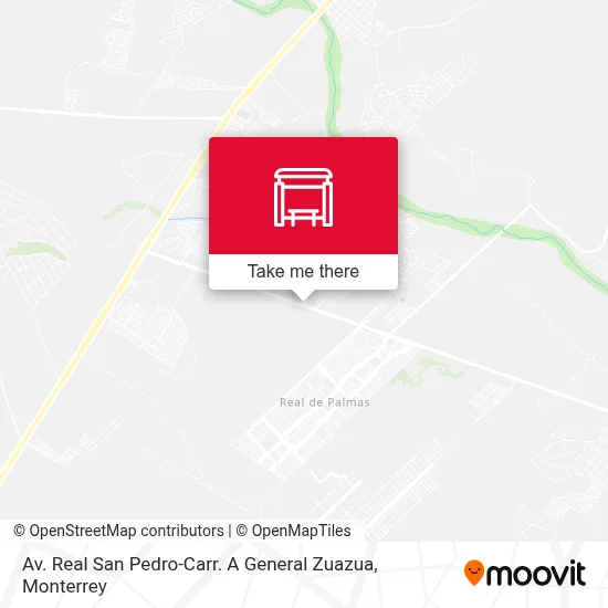 Av. Real San Pedro-Carr. A General Zuazua map