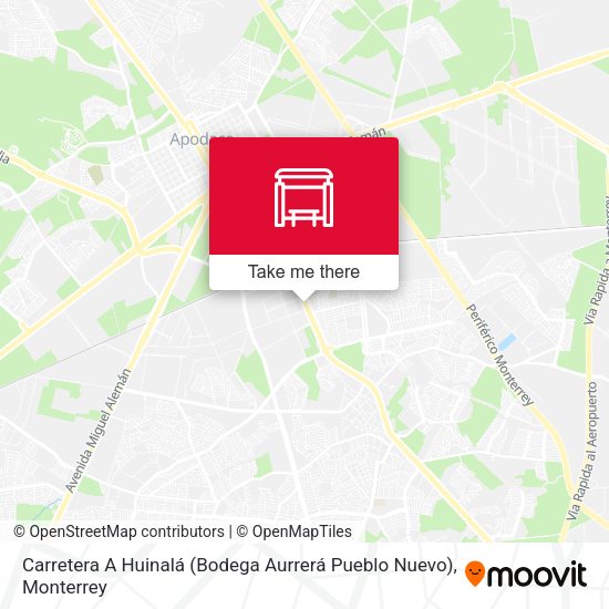 Mapa de Carretera A Huinalá (Bodega Aurrerá Pueblo Nuevo)