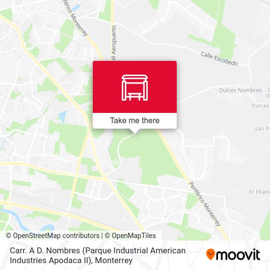 Carr. A D. Nombres (Parque Industrial American Industries Apodaca II) map