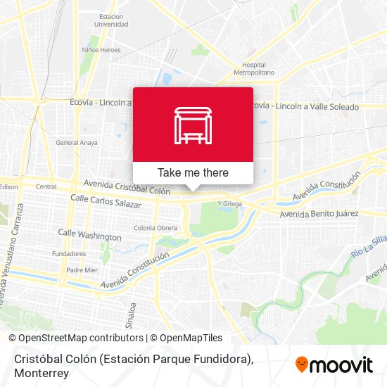 Cristóbal Colón (Estación Parque Fundidora) map