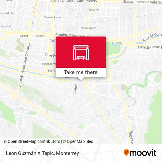 León Guzmán X Tepic map