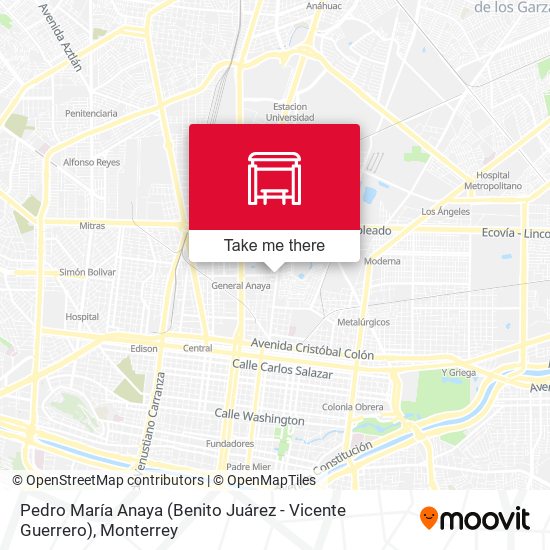 Pedro María Anaya (Benito Juárez - Vicente Guerrero) map