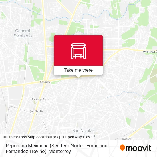 República Mexicana (Sendero Norte - Francisco Fernández Treviño) map