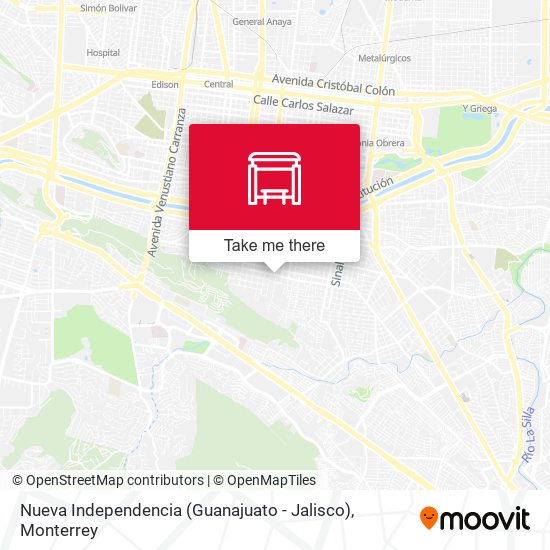 Nueva Independencia (Guanajuato - Jalisco) map