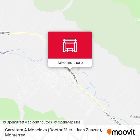 Carretera A Monclova (Doctor Mier - Juan Zuazua) map
