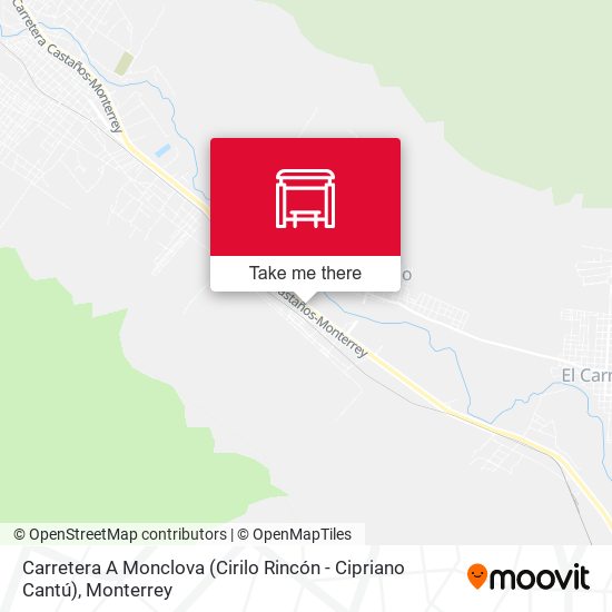 Mapa de Carretera A Monclova (Cirilo Rincón - Cipriano Cantú)