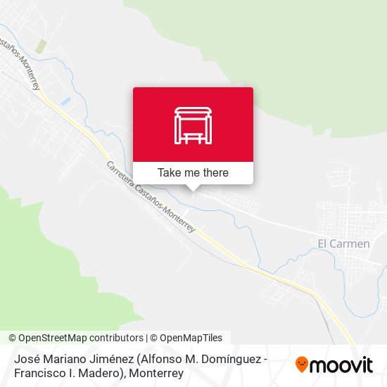 José Mariano Jiménez (Alfonso M. Domínguez - Francisco I. Madero) map