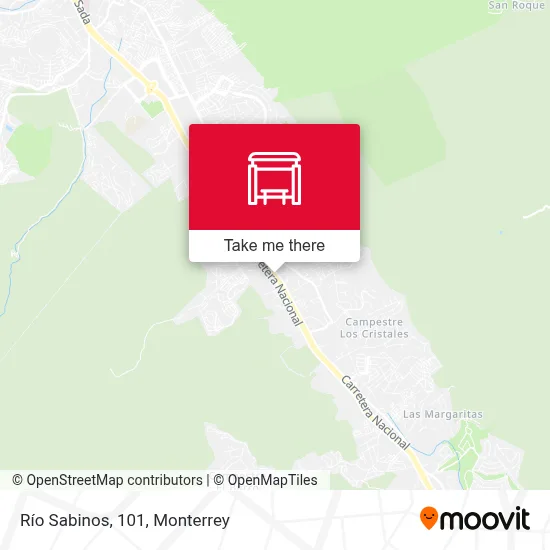 Río Sabinos, 101 map