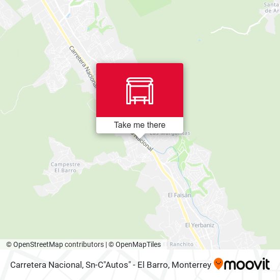 Mapa de Carretera Nacional, Sn-C"Autos" - El Barro