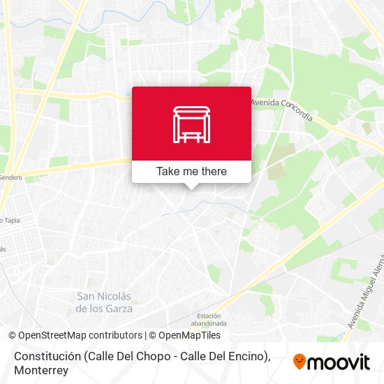 Constitución (Calle Del Chopo - Calle Del Encino) map
