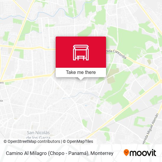 Mapa de Camino Al Milagro (Chopo - Panamá)