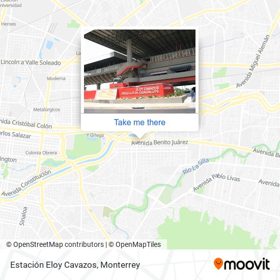 Estación Eloy Cavazos map