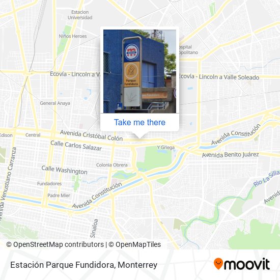 Estación Parque Fundidora map
