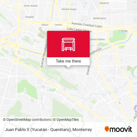 Mapa de Juan Pablo II (Yucatán - Querétaro)