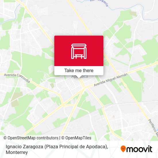Mapa de Ignacio Zaragoza (Plaza Principal de Apodaca)