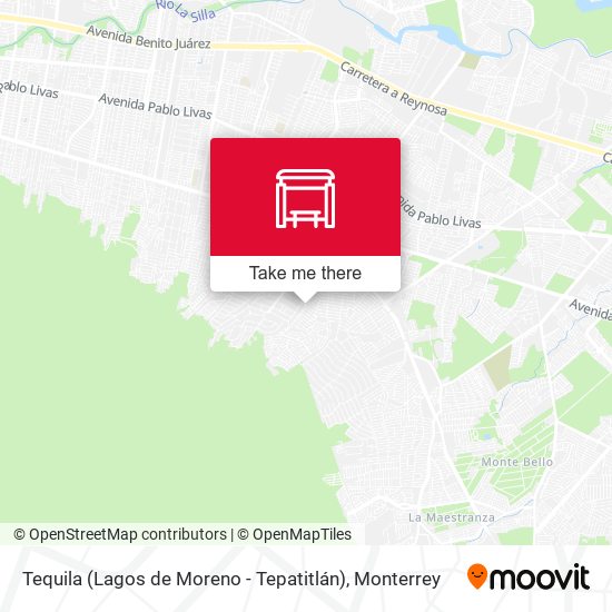 Mapa de Tequila (Lagos de Moreno - Tepatitlán)