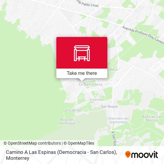 Mapa de Camino A Las Espinas (Democracia - San Carlos)