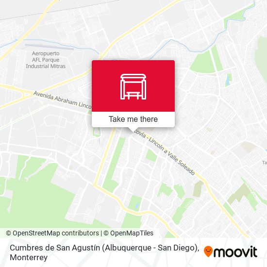 Cumbres de San Agustín (Albuquerque - San Diego) map