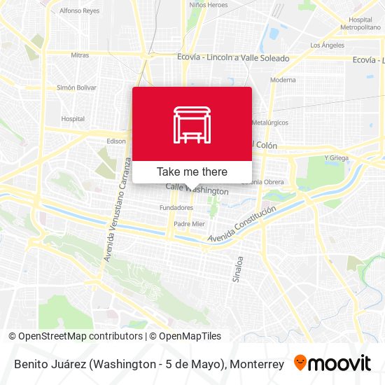 Benito Juárez (Washington - 5 de Mayo) map
