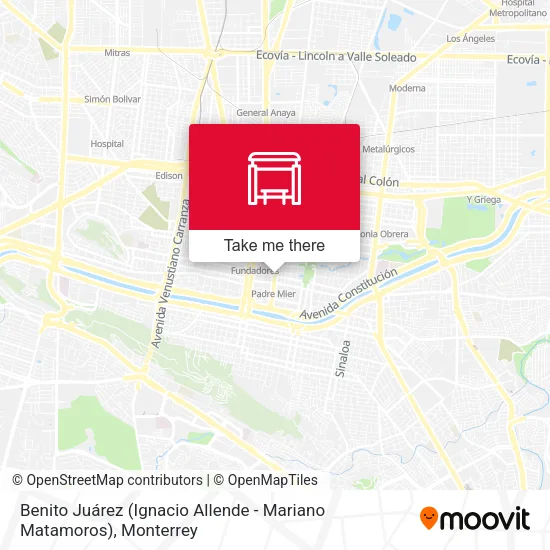 Benito Juárez (Ignacio Allende - Mariano Matamoros) map