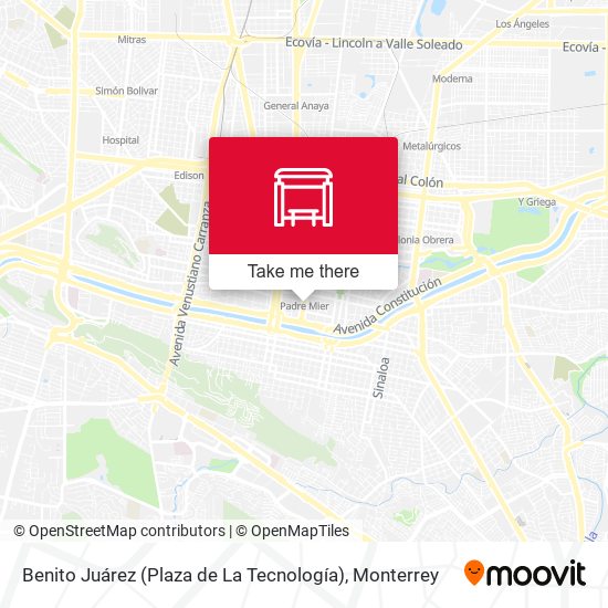 Benito Juárez (Plaza de La Tecnología) map