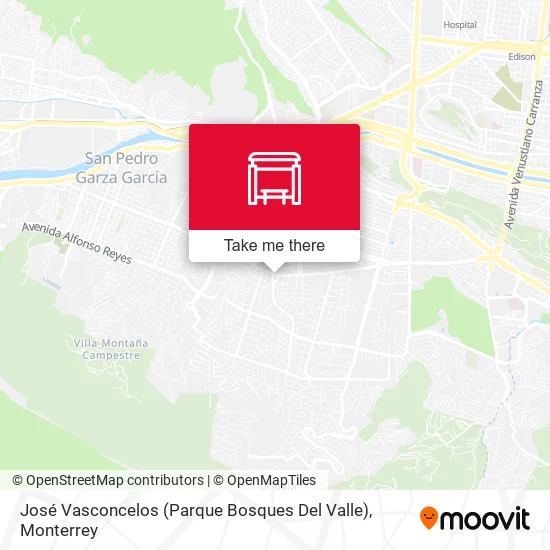 Mapa de José Vasconcelos (Parque Bosques Del Valle)