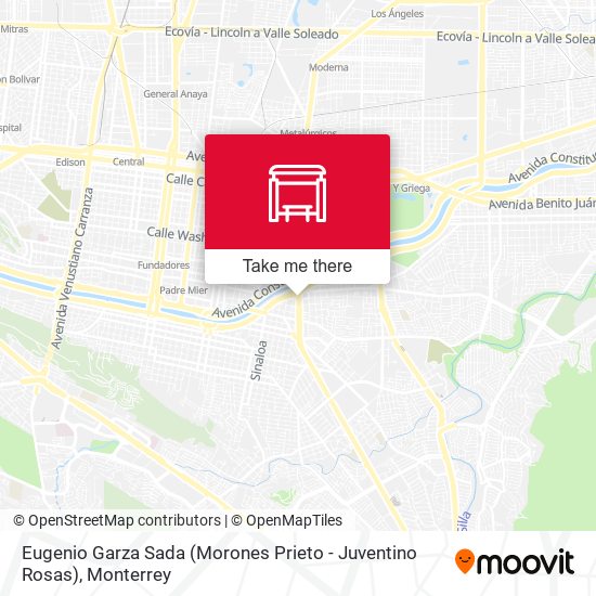 Eugenio Garza Sada (Morones Prieto - Juventino Rosas) map